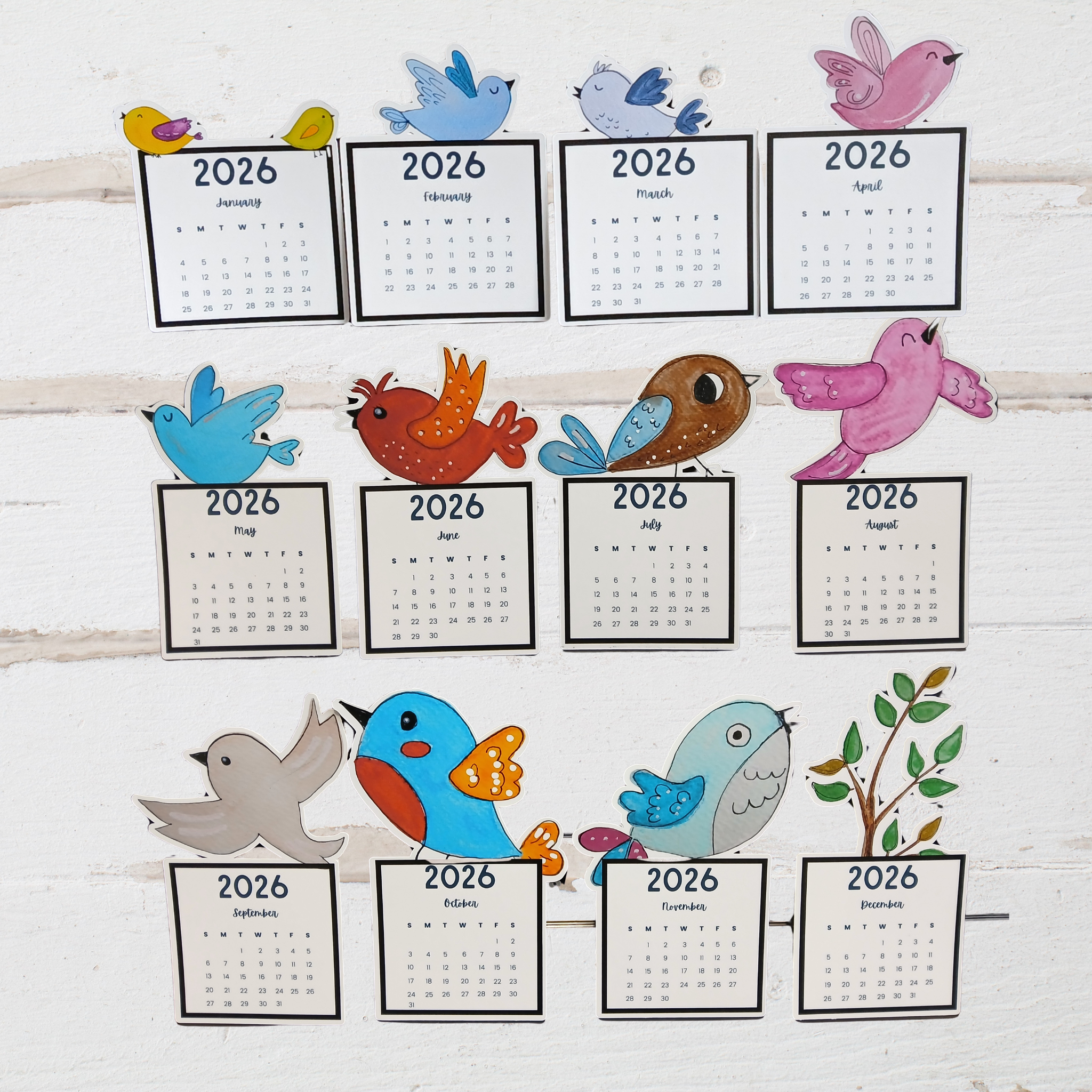 Birdie Desk Calendar