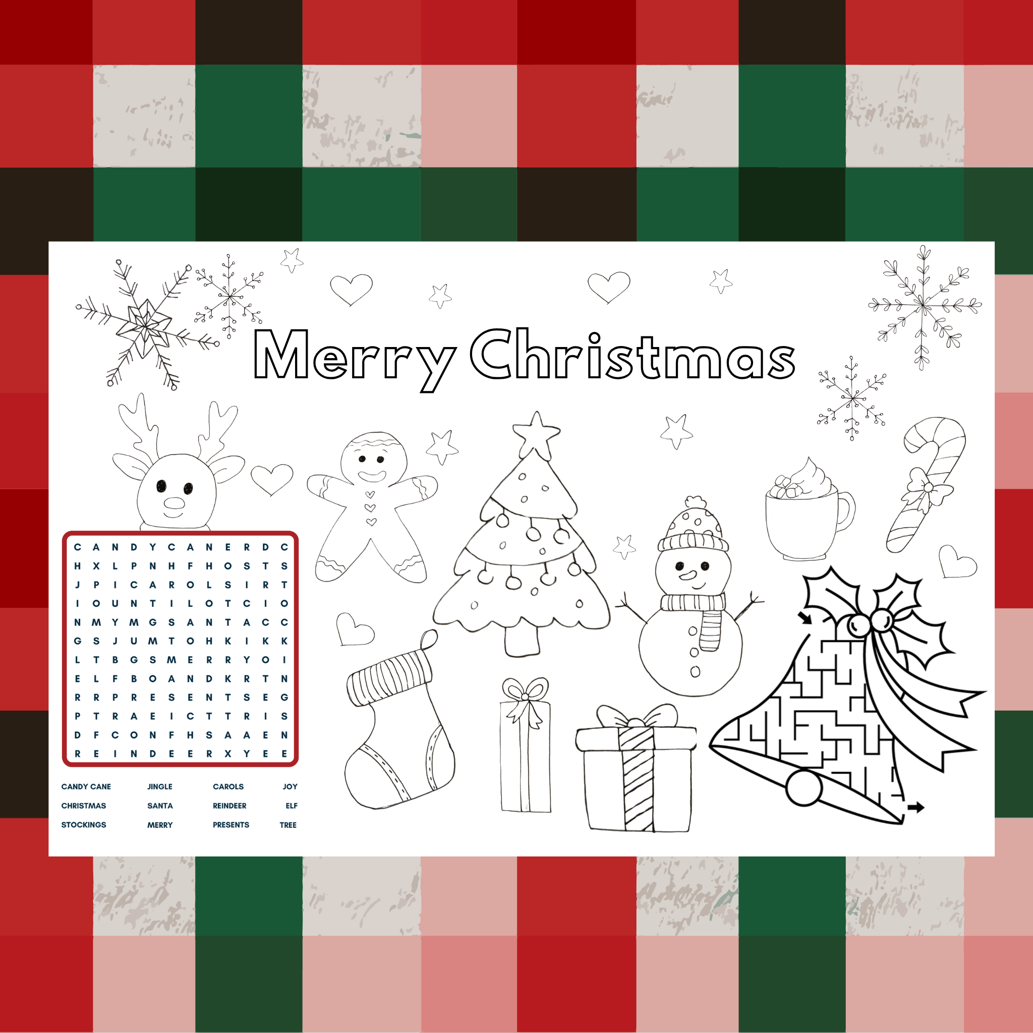 Holiday Coloring Placemat