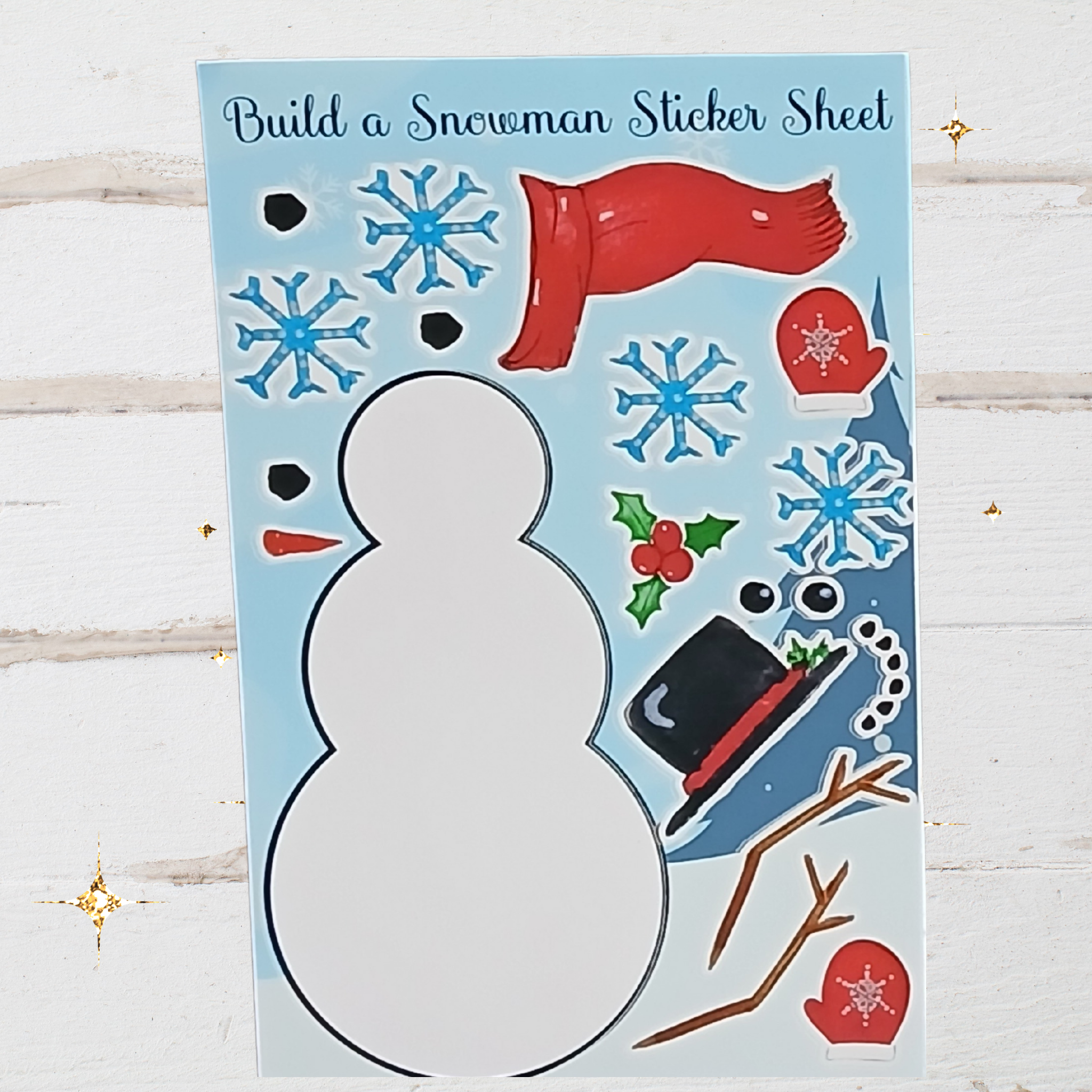 Build a Snowman Sticker Sheet