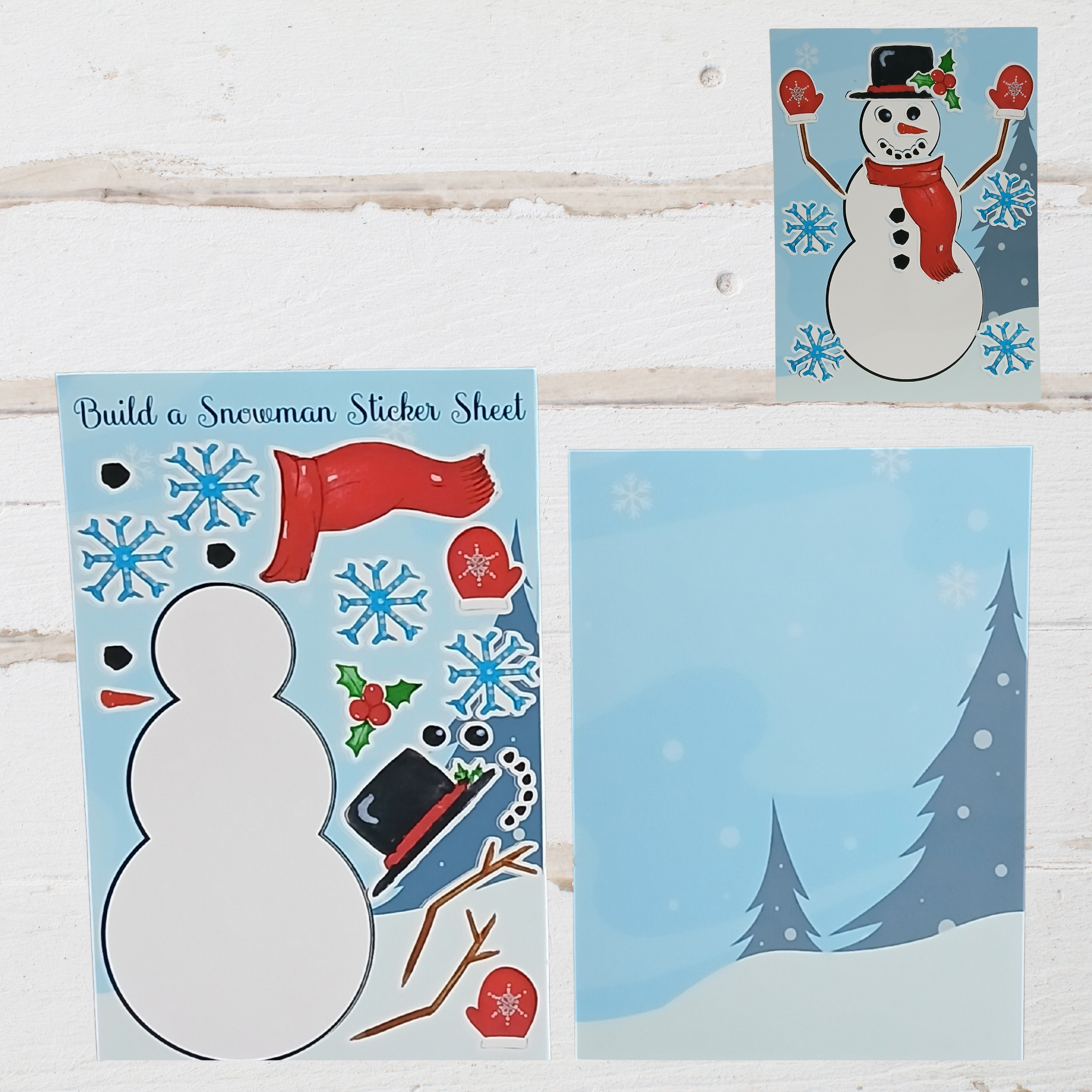 Build a Snowman Sticker Sheet
