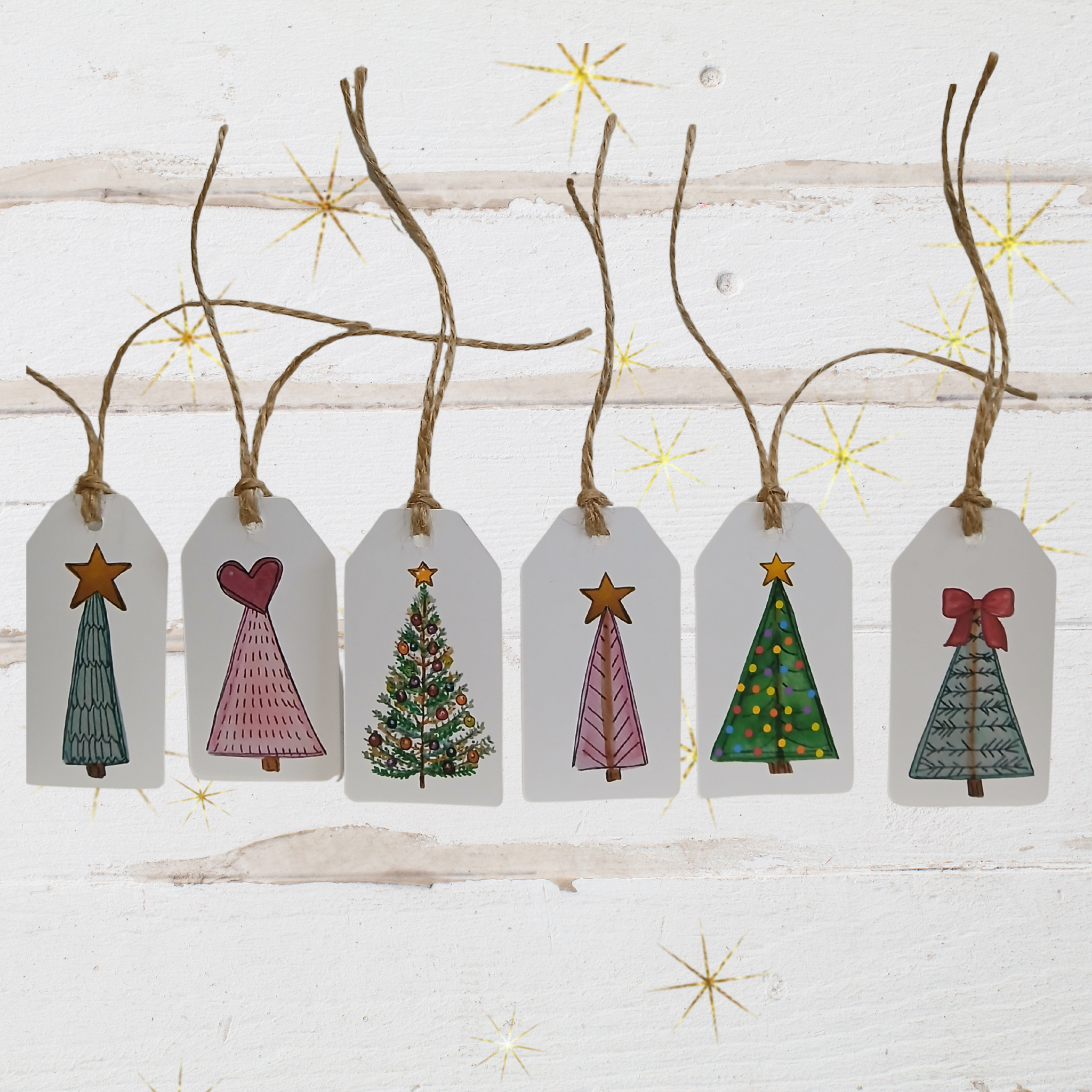 Holiday Trees Gift Tags