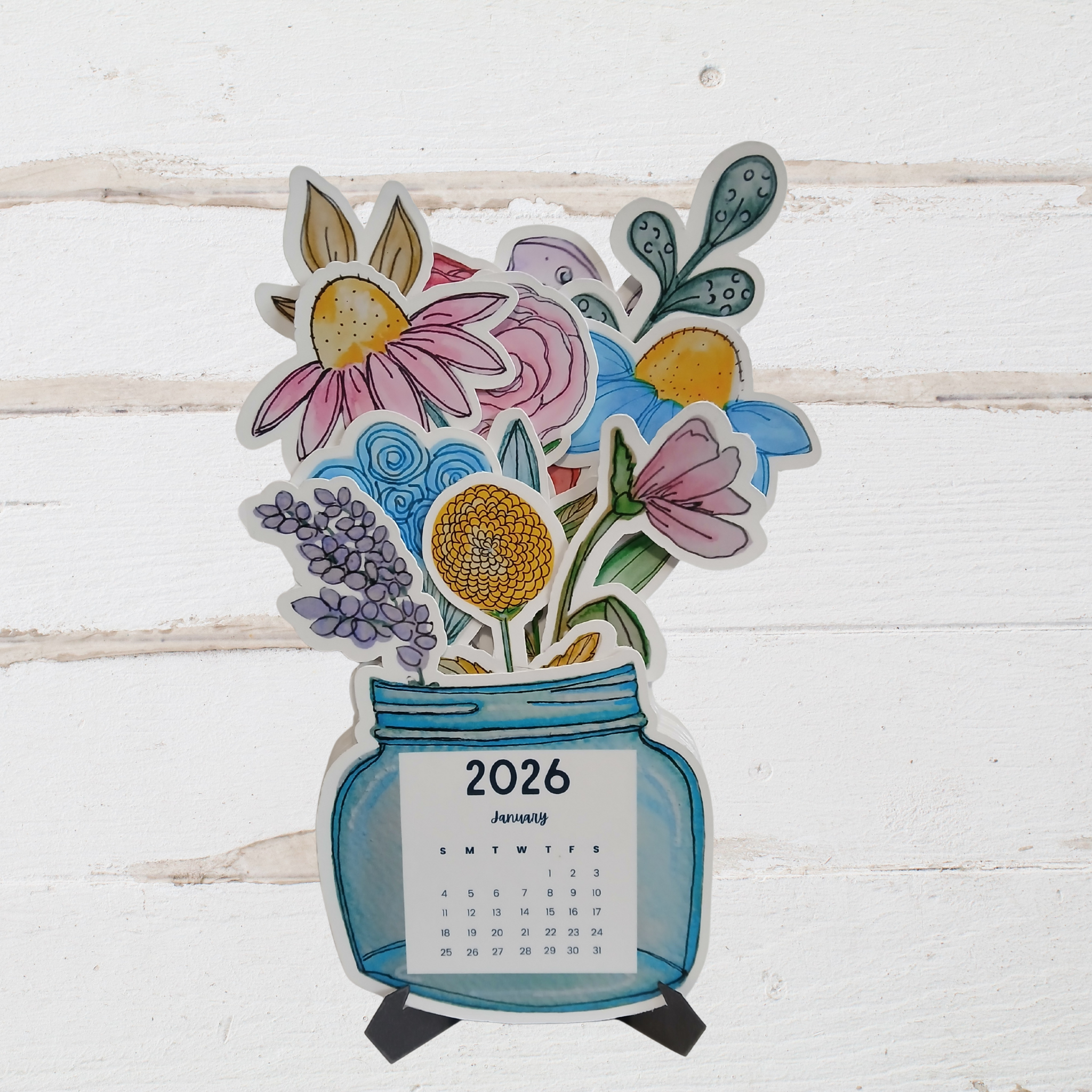 Wildflower Bouquet Desk Calendar