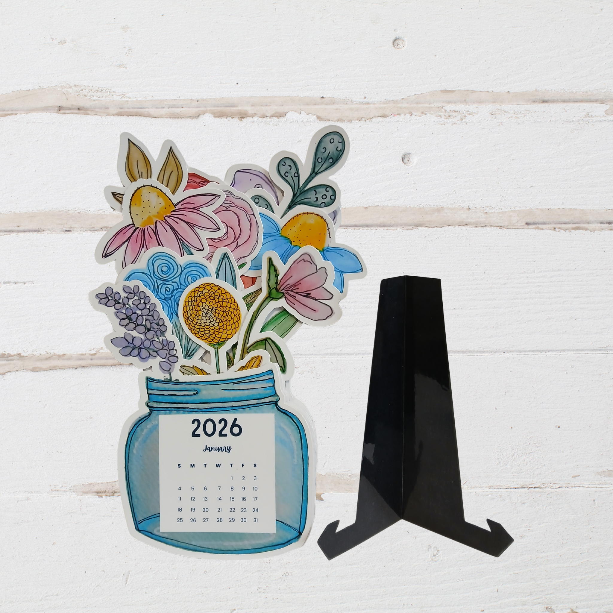 Wildflower Bouquet Desk Calendar